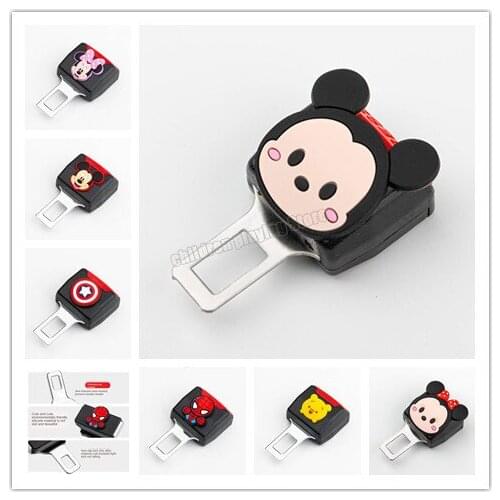Disney Mickey Mouse Car Seat Belt Clip Extender Safety Seatbelt Lock Buckle Plug Thick Insert Socket Extender Cute Safety Buckle
