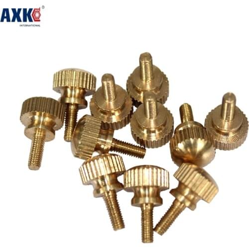 Screws For Laptops Top Fashion Promotion Drywall Parafuso 2021 Axk 20pcs/lot M3*6/8/10/12/16 Brass Knurled Hand Tighten Screw