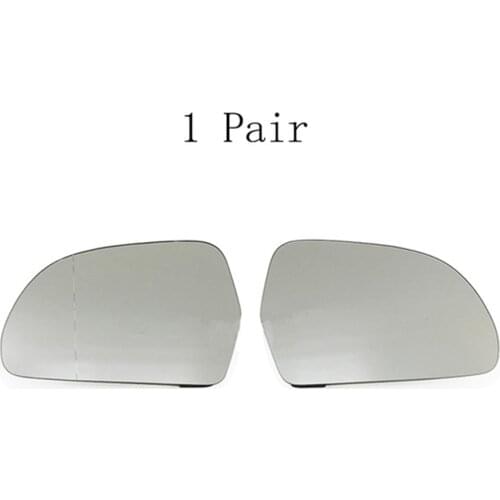 1 Pair Right and Left Side Rearview Mirror Glass Lens Replacement for Audi A4 B8 C6 2009-2012 8T0857535E 8T0857536D