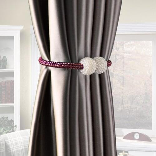 1pc Pearl Magnetic Curtain Clip Curtain Holders Tieback Buckle Clips Hanging Ball Buckle Tie Back Curtain Accessories Home Decor