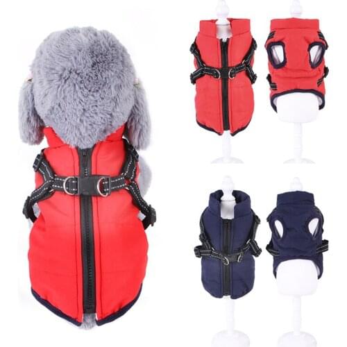 Pet Harness Vest Clothes Puppy Clothing Waterproof Dog Jacket Winter Warm Pet Clothes For Small Dogs Shih Tzu Chihuahua Pug Coat