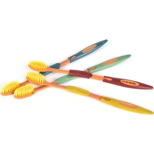 4pcs/pack Ultra Soft Toothbrush Bamboo Charcoal Nano Brush Teeth Cleaning Oral Hygiene Dental Care Yellow Head