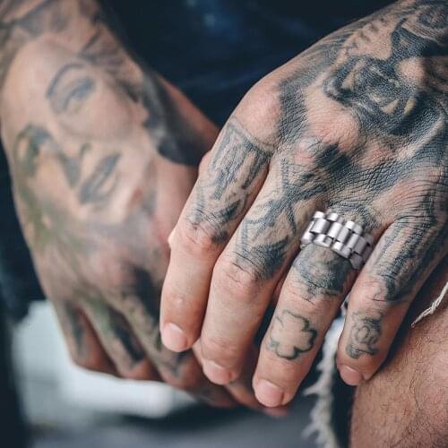 10MM Stainless Steel WATCH BAND LINK RING for Men Watch Strap Rings Mens Hip Hop Jewelry