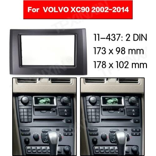 11-437 Car radio Frame Panel for VOLVO XC90 2002-2014 Radio Stereo Fascia Panel Frame Adaptor Fitting Kit 2DIN