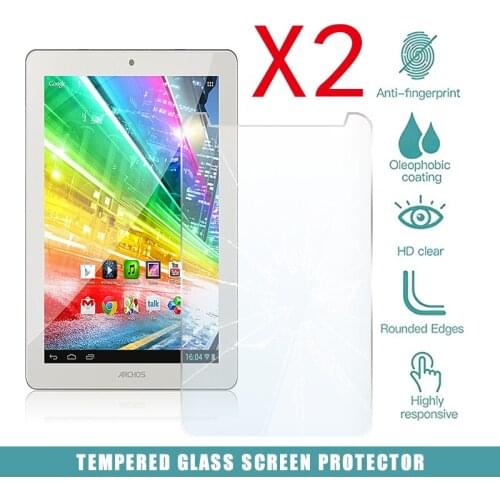 2Pcs Tablet Tempered Glass Screen Protector Cover for Archos 79 Platinum HD Eye Protection Explosion-Proof Tempered Film
