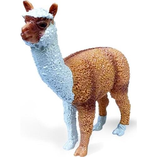 4x Alpaca Figures Plastic Animal Model Playset Home Decors Party Favors Gift