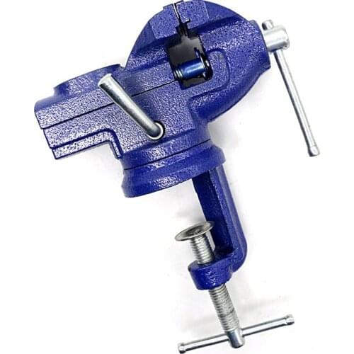 50mm 360 Degree Rotatable Mini Table Vise Cast Iron Universal Vise Multi-functional Flat Pliers Manual Bench Clamp