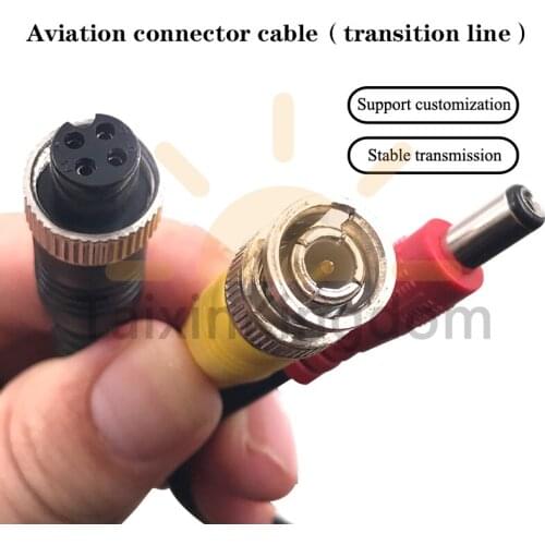 Spot 4P aviation connector adapter high temperature and waterproof BNC Male Video + DC male power supply integrated line