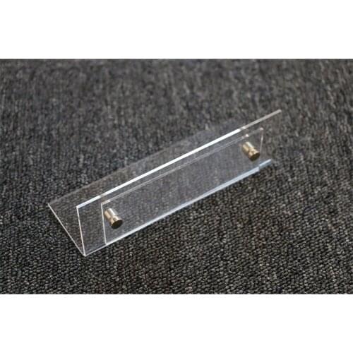 Countertop Acrylic Name Card Holder Signage Display Stand Frame