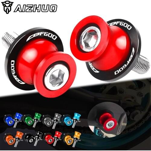 CBF 600 Motorcycle Accessories 8MM Stand Screws FOR HONDA CBF600 SA 2006-2013 2012 2011 CNC Aluminum Swingarm Slider Spools LOGO