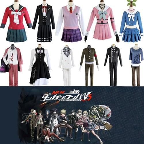Anime Danganronpa Cosplay Chabashira Tenko Harukawa Maki Costume Full Roles Uniform Set Women Men Halloween Carnival Party