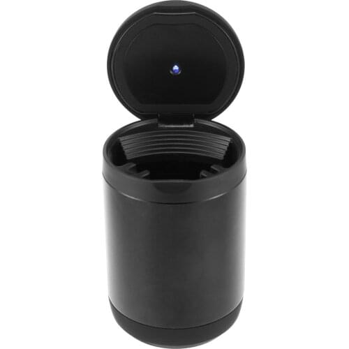 Car Ashtray LED Light Alloy Ash Tray Aluminum Cup Portable Smokeless Auto Ashtray Flame Retardant Cigarette Holder Box