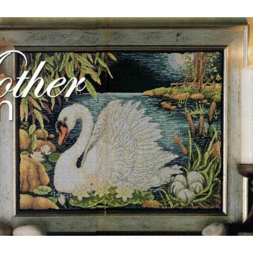 Free delivery Top Quality lovely classical counted cross stitch kit swan mother brooding the eggs
