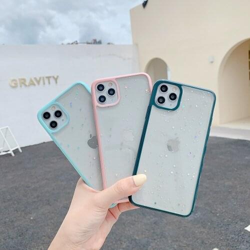 Shining Glitter Phone Case for IPhone 12 Mini 11 11Pro Pro Max XR XS Max X 8 7 10 Plus SE Luxury Shockproof Silicone Cover Cases