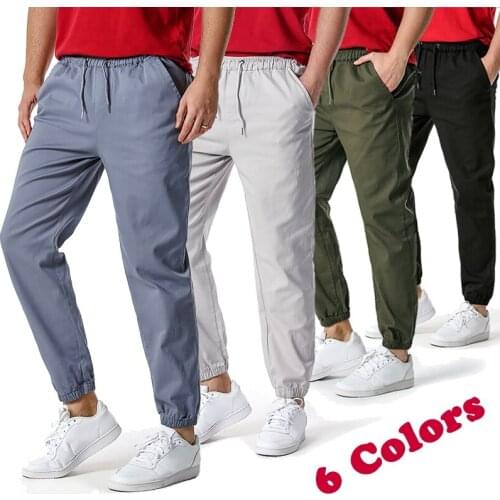 New Mens Linen Holiday Pants Casual Beach Pants Straight Casual Pants Elastic Waist Summer Comfortable Pants