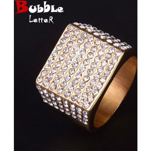 Bubble letter Rings With Crystals