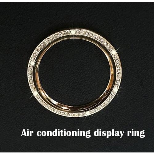 Fit for BMW Mini Cooper Countryman Paceman Car Air Conditioning Display Decorative Interior Trim Ring with Rhinestone
