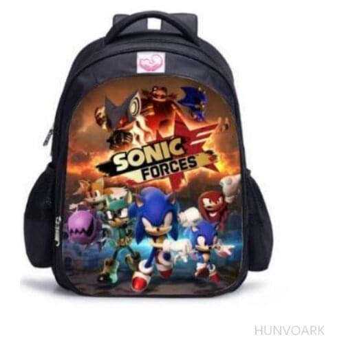 16 Inch Children SONIC RACING backpack lovely schoolbag for boys&girls Capacity SchoolBag orthopedic backpack mochila escolar