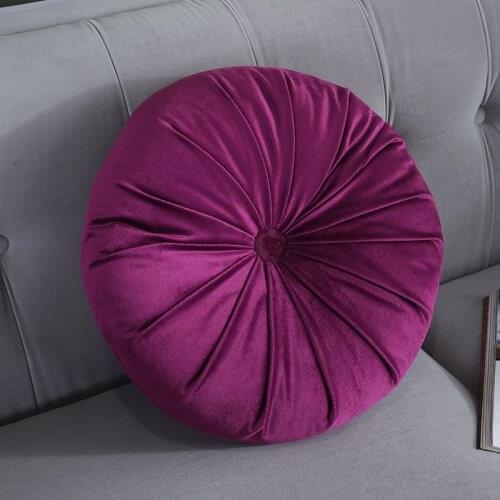Round Stuffed Plush Back Seat Cushion Velvet Lounge Chair Cushion Home Decorative Floor Pillows Kids Gift