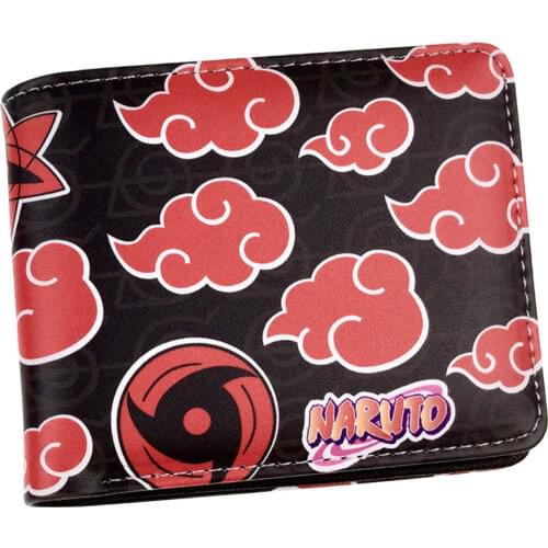Cool Naruto Uchiha Itachi Character Anime Manga Wallet Card Holder Bifold Zipper Small Money Purses