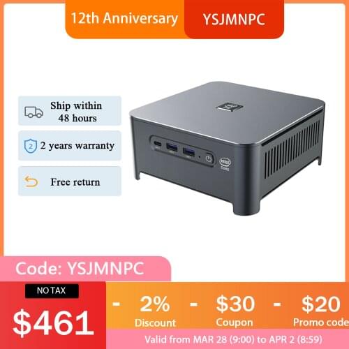 TOP 10th Gen Intel Core Mini PC i9 10980HK i7 10750H i5 10300H Windows10 2*DDR4/M.2 DP HDMI Type-C Triple 4K Computer HTPC NUC