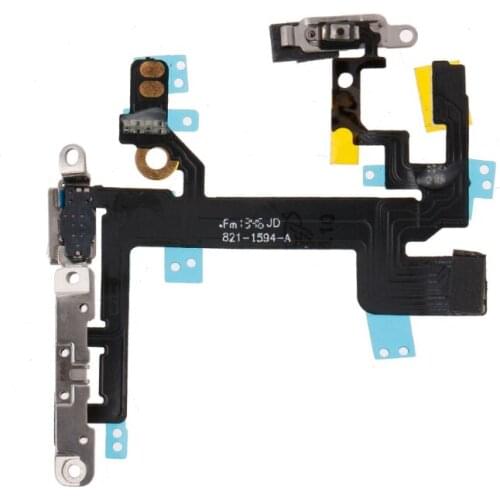 Power Switch On Off Mute Volume Button Connector Ribbon Flex Cable For iPhone 5S