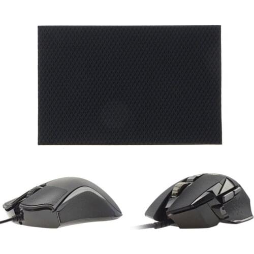 Handmade Suck Sweat Gaming Mice Skin Silica Gel Anti-Slip Mouse Grips Tape for Logitec h Gaming Mouse 1 Pack Black