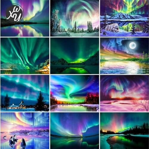 Diamond Painting Kits for Adults Fantasy Aurora Rhinestones Embroidery Round Square Cross Stitch Drill Mosaic Art for Home Decor
