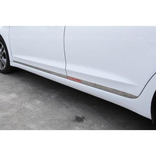 Applicable to 2016-2018 For Hyundai Elantra stainless steel side door trim with cover protection 4 PCS