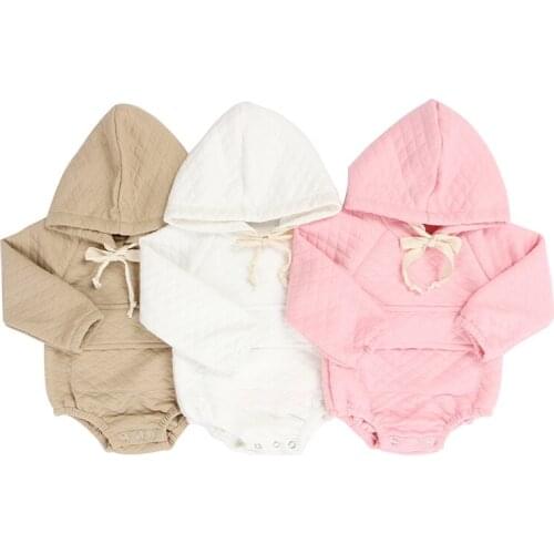 Kaiya Angle 2020 New Arrivals Baby Rompers Covered Button With Hat Solid Toddler Baby Girls Clothing Summer Wholesale 1 Pcs
