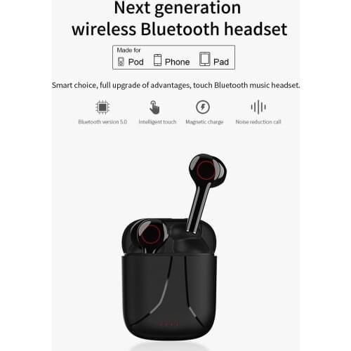 New Bluetooth Headset Wireless Headset TWS5.0 Game Headset Mobile Phone Headset Sports Hands-Free Waterproof Bass HIFI9D Music