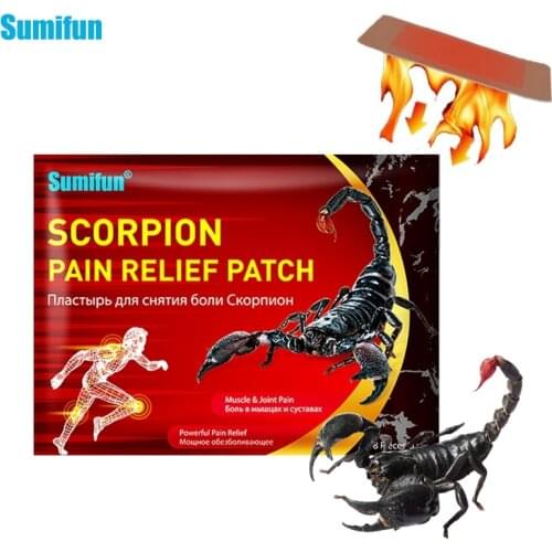 Sumifun 8pcs Scorpion Venom Patches Lumbar Vertebra Plaster Medicated Plaster For Rheumatoid Arthritis Joints Pain Relief Stick