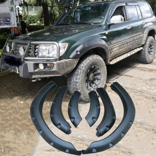 Fit for Land Cruiser LC100 J100 1998-2007 4PCS/set Wheel Fender Flares Arch Lip Cover Trim