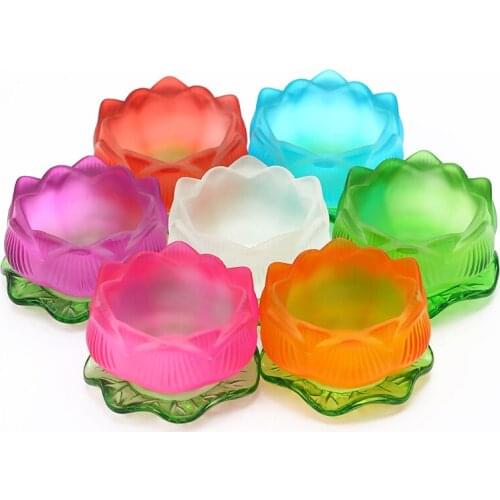 4.5x8cm Lotus Candle Holder For Home Decor Glass Wedding Candelabra Candle Stand Candle Stick Holder
