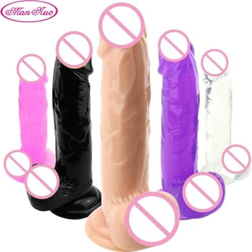 ManNuo Realistic Dildo For Women Erotic Sex Toy Soft Jelly Penis Anal Plug Strong Suction Cup Masturbation Adult Sex Products 88
