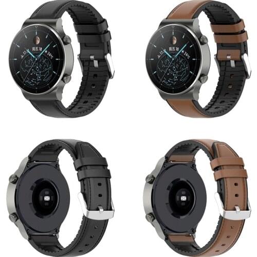 20mm 22mm Watch Strap For Huawei Watch GT 2 Pro GT2 46mm GT 42mm Leather Silicone Wrist Strap For Honor Magic Amazfit BIP U GTR