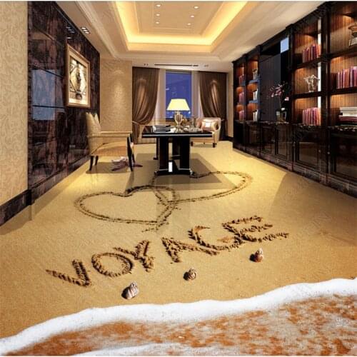 Beibehang Custom PVC self-adhesive wallpaper large beautiful romantic beach 3D mural wallpaper living room kitchen wallpaper