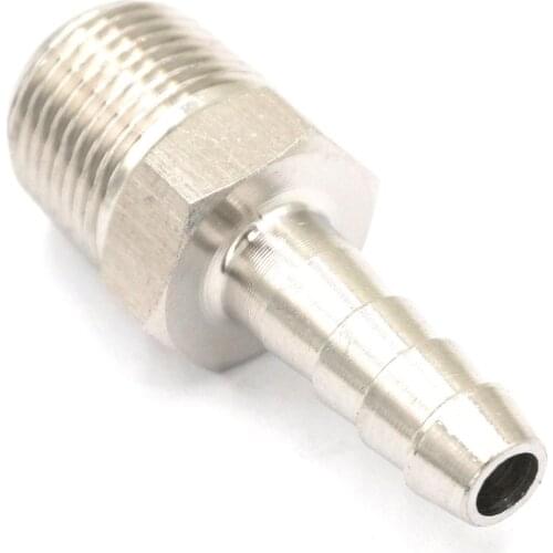 Hose Barb I/D 8mm x 3/8" BSPT Male Thread 304 Stainless steel coupler Splicer Connector fitting for Fuel Gas Water Plumbing