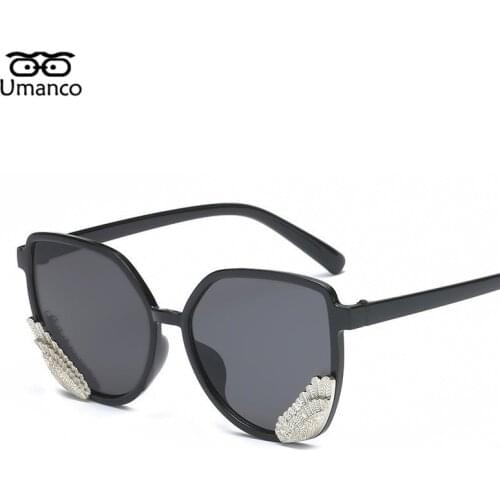 Umanco Simple Fashion Wings Sunglasses Women Men Vintage Stylish Angel Wing Sun Glasses Male Female Multicolor Plastic Eyewears