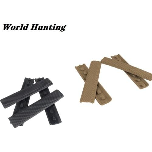 Tactical Gun Accessories Hunting 4pcs Rifle Quad Rail Rubber Keymod Soft Rail Cover 6.2 inch Rail Cover