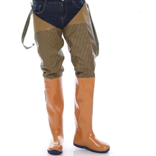 Outdoor Fishing Wading Pants With Rain Shoes Men Women Farmer Garden Working Hunting Waterproof Anti-wear Non-slip Trousers