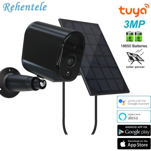 100% Wire-Free Tuya WiFi Battery Powered 1080P Outdoor Security Camera Battery Built-In Works with Alexa Google Voice Command