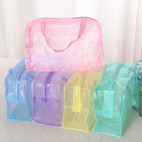 Women Portable Travel Wash Bag Female Transparent Waterproof Cosmetic Storage Pouch Large Capacity Makeup Organizer Beauty Bag