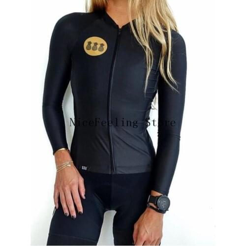 2020 Womens Cycling Team Long Sleeve Custom winter thermal fleece Top Outdoor Sports Mountain Road Cycling Sweatshirt jackets