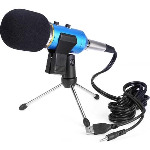 Audio Sound Recording Condenser Microphone with Foldable Tripod