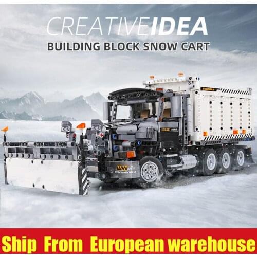 Mould King 13166 City Snow Cleaning Car Great Vehicles Building Blocks Model Bricks Compatible Truck Toy Christmas Gift