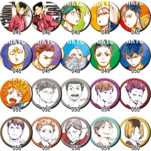 1pc 58mm Haikyu!! Shouyou Hinata Kageyama Full Number Brooch Badges Pins Broche Fans