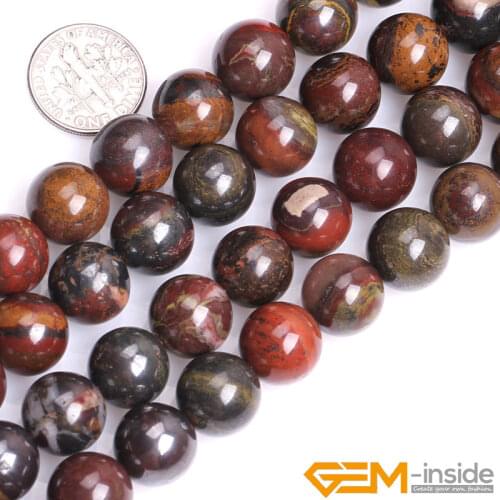 10 12mm Natural Brown Sunset Tiger Iron Stone Round Accessorries Beads For Jewelry Making Strand 15 inch DIY Jewelry Bead Gifts