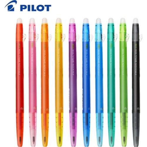 2pcs Japan PILOT Erasable Gel Pen 0.38mm Office Student Friction Erasable Color Pen Press Type Gel Pen LFBS-18UF