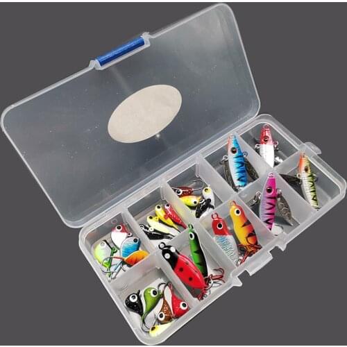 27PCS Minnow Spoon Vertical/Metal/Slow/Micro Jig Head Jigging Lure Spinner/Artificial Bait Winter/Ice Fishing Hook/Lure/Balancer